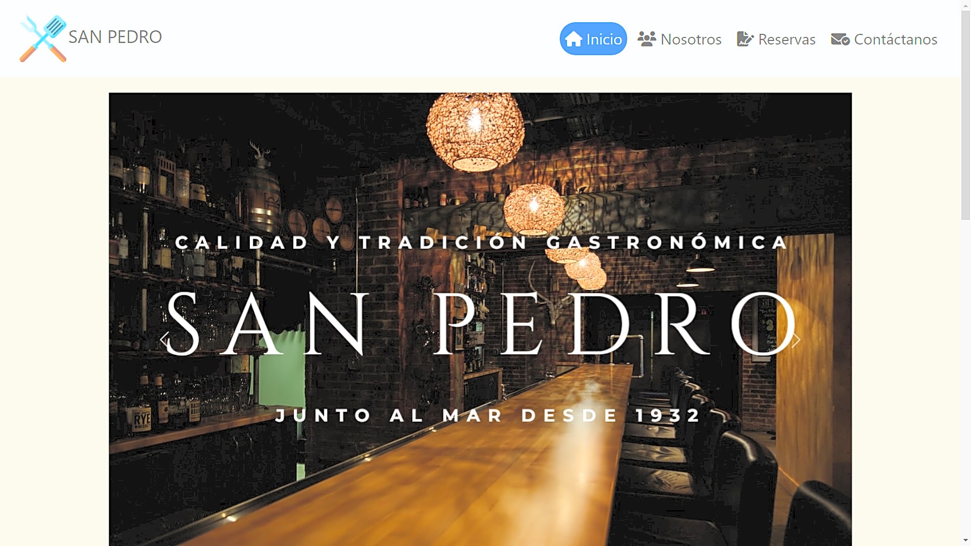 Web de Restaurant San Pedro